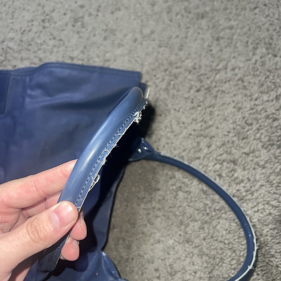 Tory Burch Navy Blue Large Ella Tote Bag Excellent Condition - Picture 5 of 9